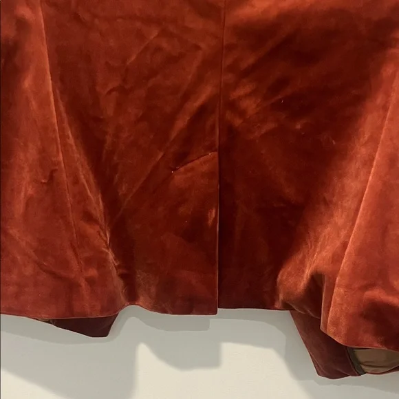 Elegant Velvet Women's Blazer in Rich Rust - Picture 7 of 11
